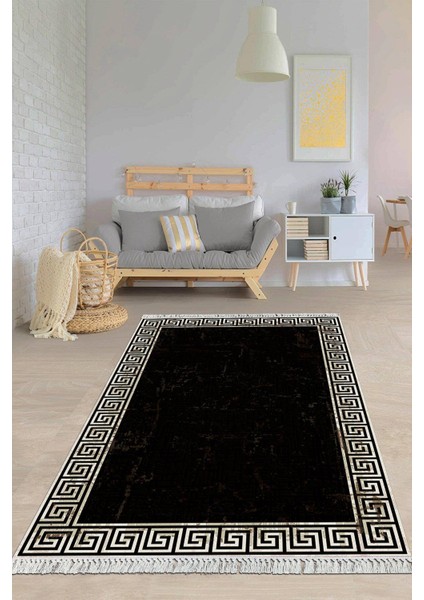 Dijital Baskılı Kaymaz Taban Yıkanabilir Çerçeveli Salon Halısı Mutfak Halısı Yolluk VH-HY-1289