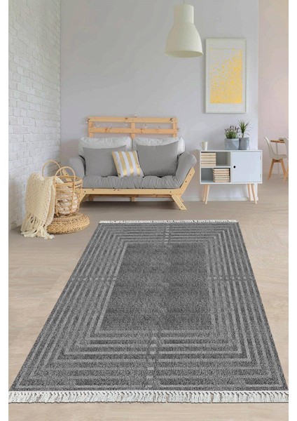 Dijital Baskılı Kaymaz Taban Yıkanabilir Modern Salon Halısı Mutfak Halısı Yolluk VH-HY-1240