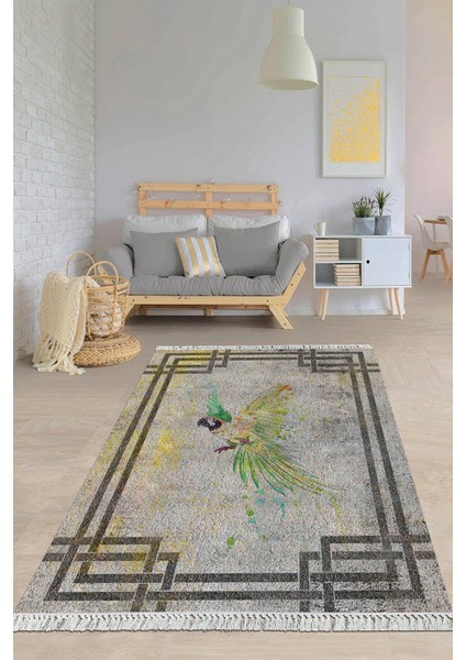 Dijital Baskılı Kaymaz Taban Yıkanabilir Modern Salon Halısı Mutfak Halısı Yolluk VH-HY-1232