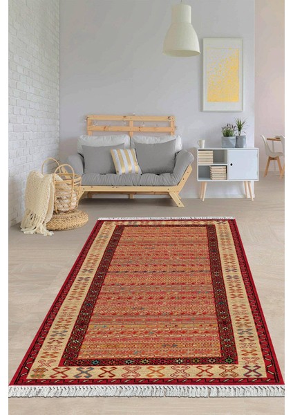 Dijital Baskılı Kaymaz Taban Yıkanabilir Çerçeveli Salon Halısı Mutfak Halısı Yolluk VH-HY-1347