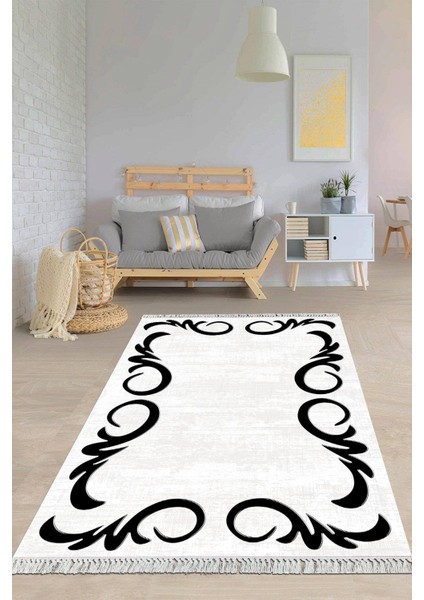 Dijital Baskılı Kaymaz Taban Yıkanabilir Modern Salon Halısı Mutfak Halısı Yolluk VH-HY-1339