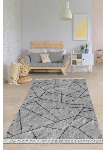 Dijital Baskılı Kaymaz Taban Yıkanabilir Modern Salon Halısı Mutfak Halısı Yolluk VH-HY-1429