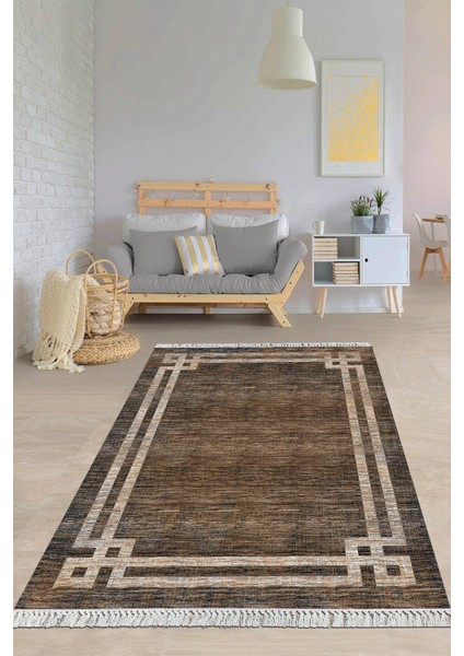Dijital Baskılı Kaymaz Taban Yıkanabilir Çerçeveli Salon Halısı Mutfak Halısı Yolluk VH-HY-1308