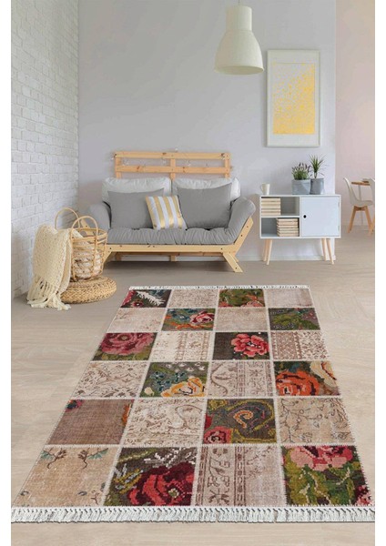Dijital Baskılı Kaymaz Taban Yıkanabilir Modern Salon Halısı Mutfak Halısı Yolluk VH-HY-1114