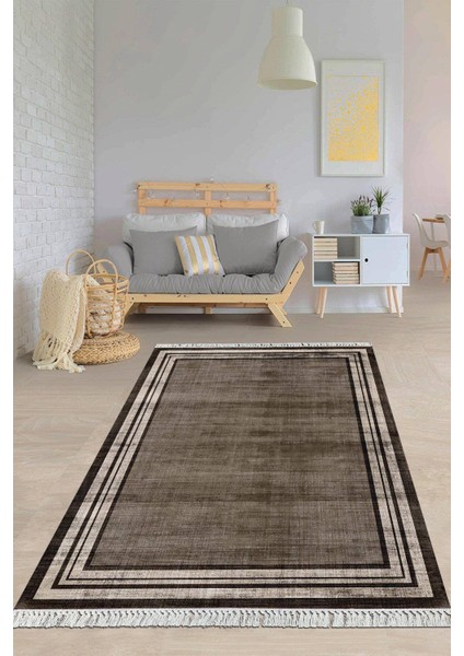 Dijital Baskılı Kaymaz Taban Yıkanabilir Çerçeveli Salon Halısı Mutfak Halısı Yolluk VH-HY-1244