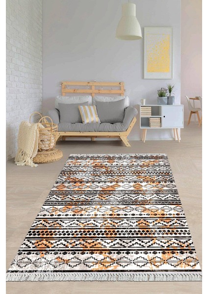 Dijital Baskılı Kaymaz Taban Yıkanabilir Modern Salon Halısı Mutfak Halısı Yolluk VH-HY-1279