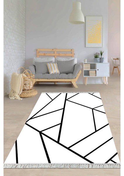 Dijital Baskılı Kaymaz Taban Yıkanabilir Modern Salon Halısı Mutfak Halısı Yolluk VH-HY-1403
