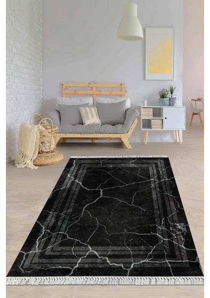 Dijital Baskılı Kaymaz Taban Yıkanabilir Çerçeveli Salon Halısı Mutfak Halısı Yolluk VH-HY-1336