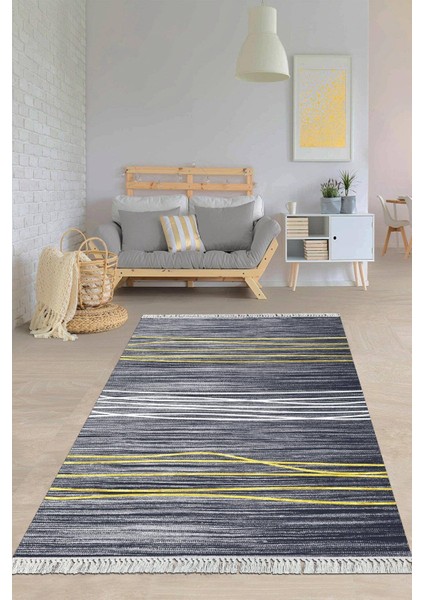 Dijital Baskılı Kaymaz Taban Yıkanabilir Modern Salon Halısı Mutfak Halısı Yolluk VH-HY-1408