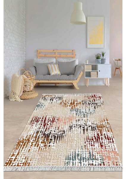 Dijital Baskılı Kaymaz Taban Yıkanabilir Modern Salon Halısı Mutfak Halısı Yolluk VH-HY-1372