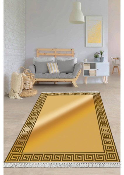 Dijital Baskılı Kaymaz Taban Yıkanabilir Çerçeveli Salon Halısı Mutfak Halısı Yolluk VH-HY-1397