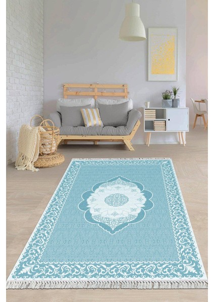 Dijital Baskılı Kaymaz Taban Yıkanabilir Çerçeveli Salon Halısı Mutfak Halısı Yolluk VH-HY-888
