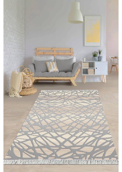 Dijital Baskılı Kaymaz Taban Yıkanabilir Modern Salon Halısı Mutfak Halısı Yolluk VH-HY-938