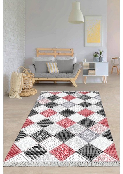 Dijital Baskılı Kaymaz Taban Yıkanabilir Modern Salon Halısı Mutfak Halısı Yolluk VH-HY-826