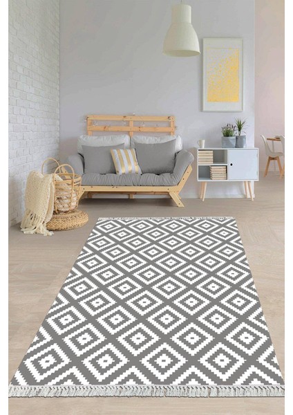 Dijital Baskılı Kaymaz Taban Yıkanabilir Modern Salon Halısı Mutfak Halısı Yolluk VH-HY-984