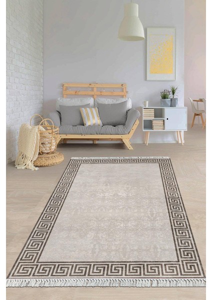 Dijital Baskılı Kaymaz Taban Yıkanabilir Çerçeveli Salon Halısı Mutfak Halısı Yolluk VH-HY-1246