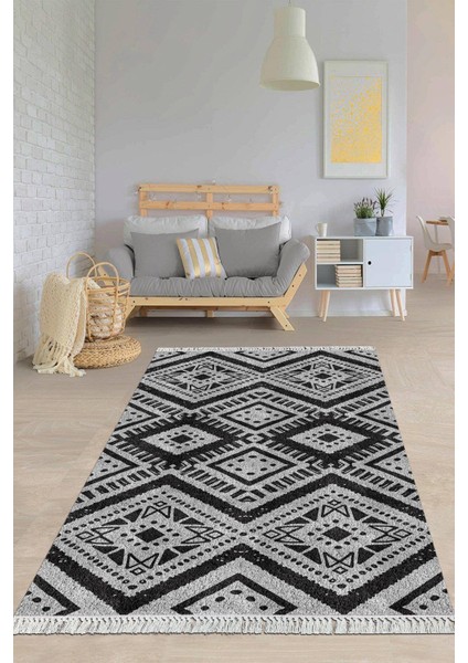 Dijital Baskılı Kaymaz Taban Yıkanabilir Modern Salon Halısı Mutfak Halısı Yolluk VH-HY-1233