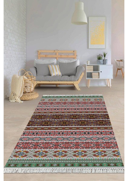 Dijital Baskılı Kaymaz Taban Yıkanabilir Modern Salon Halısı Mutfak Halısı Yolluk VH-HY-1333
