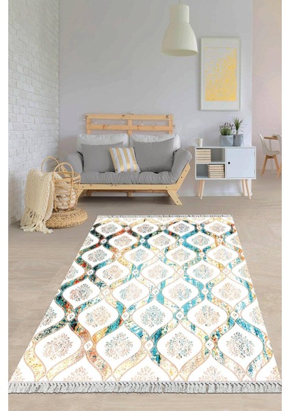 Dijital Baskılı Kaymaz Taban Yıkanabilir Modern Salon Halısı Mutfak Halısı Yolluk VH-HY-1319