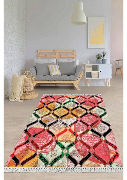 Dijital Baskılı Kaymaz Taban Yıkanabilir Modern Salon Halısı Mutfak Halısı Yolluk VH-HY-1320