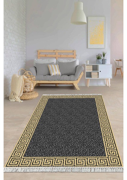 Dijital Baskılı Kaymaz Taban Yıkanabilir Çerçeveli Salon Halısı Mutfak Halısı Yolluk VH-HY-1394