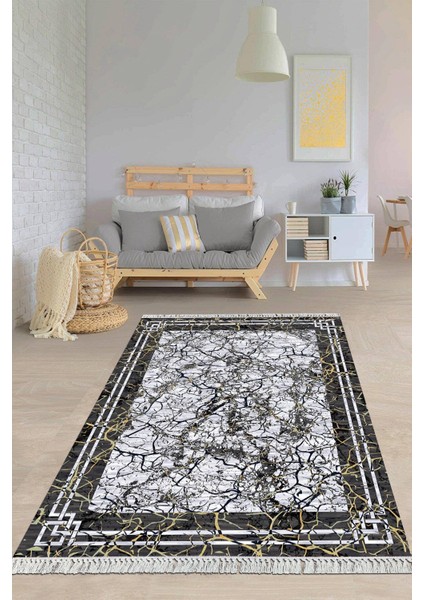 Dijital Baskılı Kaymaz Taban Yıkanabilir Modern Salon Halısı Mutfak Halısı Yolluk VH-HY-1253