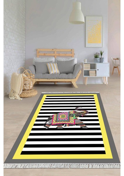 Dijital Baskılı Kaymaz Taban Yıkanabilir Modern Salon Halısı Mutfak Halısı Yolluk VH-HY-1215