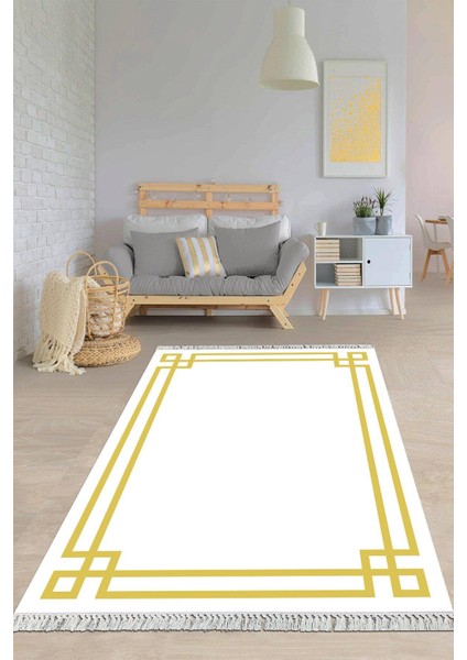 Dijital Baskılı Kaymaz Taban Yıkanabilir Çerçeveli Salon Halısı Mutfak Halısı Yolluk VH-HY-1013