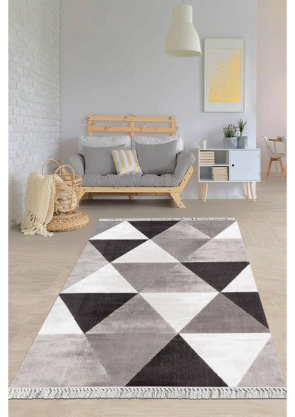 Dijital Baskılı Kaymaz Taban Yıkanabilir Modern Salon Halısı Mutfak Halısı Yolluk VH-HY-1194