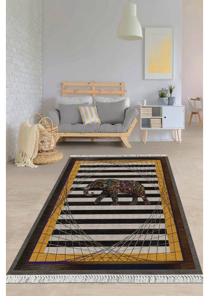 Dijital Baskılı Kaymaz Taban Yıkanabilir Modern Salon Halısı Mutfak Halısı Yolluk VH-HY-1269