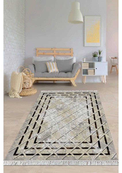 Dijital Baskılı Kaymaz Taban Yıkanabilir Modern Salon Halısı Mutfak Halısı Yolluk VH-HY-1313