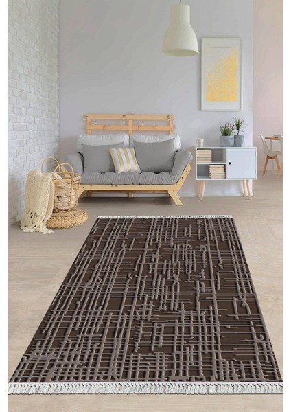 Dijital Baskılı Kaymaz Taban Yıkanabilir Modern Salon Halısı Mutfak Halısı Yolluk VH-HY-1398