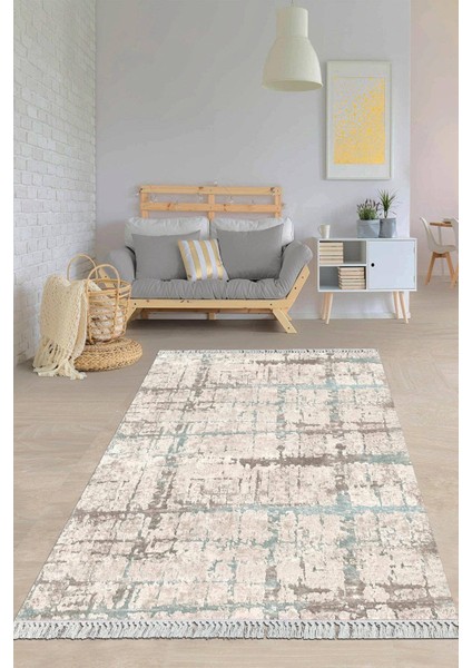 Dijital Baskılı Kaymaz Taban Yıkanabilir Modern Salon Halısı Mutfak Halısı Yolluk VH-HY-809