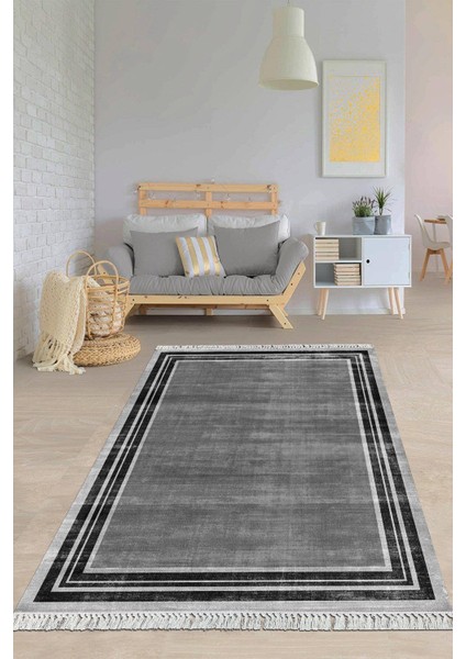 Dijital Baskılı Kaymaz Taban Yıkanabilir Çerçeveli Salon Halısı Mutfak Halısı Yolluk VH-HY-1245