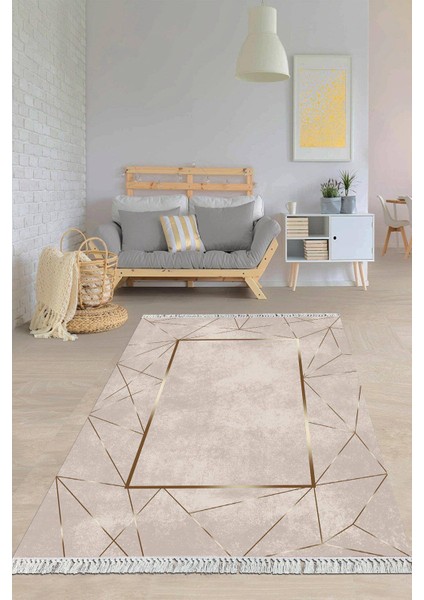 Dijital Baskılı Kaymaz Taban Yıkanabilir Modern Salon Halısı Mutfak Halısı Yolluk VH-HY-862