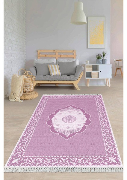 Dijital Baskılı Kaymaz Taban Yıkanabilir Çerçeveli Salon Halısı Mutfak Halısı Yolluk VH-HY-890