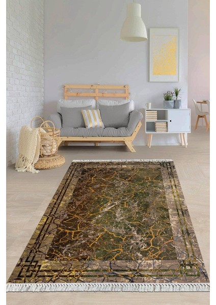 Dijital Baskılı Kaymaz Taban Yıkanabilir Modern Salon Halısı Mutfak Halısı Yolluk VH-HY-1305
