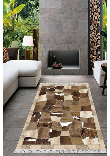 Dijital Baskılı Kaymaz Taban Yıkanabilir Modern Salon Halısı Mutfak Halısı Yolluk VH-HT-1225