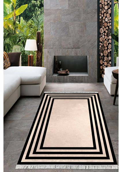 Dijital Baskılı Kaymaz Taban Yıkanabilir Çerçeveli Salon Halısı Mutfak Halısı Yolluk VH-HT-1085