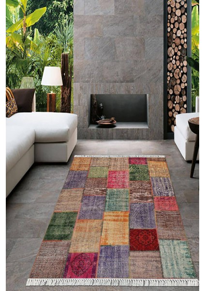 Dijital Baskılı Kaymaz Taban Yıkanabilir Modern Salon Halısı Mutfak Halısı Yolluk VH-HT-1248