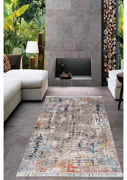 Dijital Baskılı Kaymaz Taban Yıkanabilir Modern Salon Halısı Mutfak Halısı Yolluk VH-HT-1312