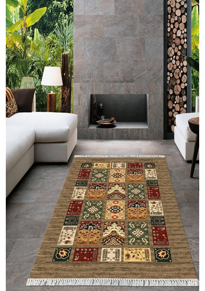 Dijital Baskılı Kaymaz Taban Yıkanabilir Modern Salon Halısı Mutfak Halısı Yolluk VH-HT-1208