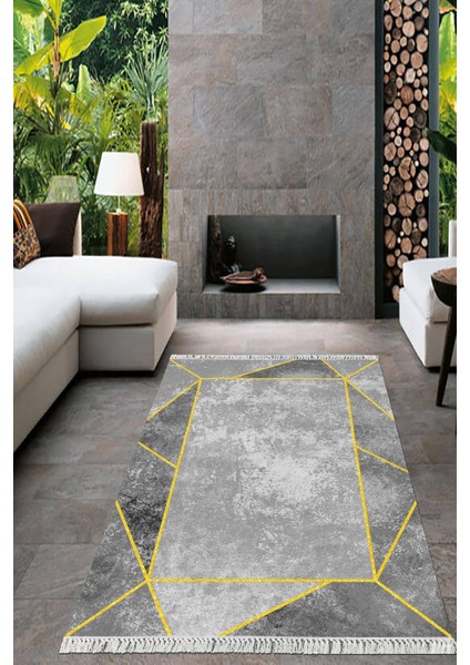 Dijital Baskılı Kaymaz Taban Yıkanabilir Mermer Desen Salon Halısı Mutfak Halısı Yolluk VH-HT-1377