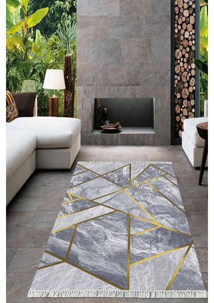 Dijital Baskılı Kaymaz Taban Yıkanabilir Modern Salon Halısı Mutfak Halısı Yolluk VH-HT-1388