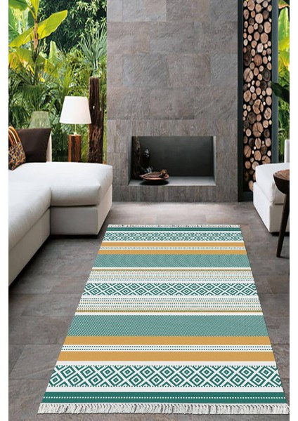Dijital Baskılı Kaymaz Taban Yıkanabilir Modern Salon Halısı Mutfak Halısı Yolluk VH-HT-1392