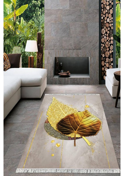Dijital Baskılı Kaymaz Taban Yıkanabilir Çiçekli Salon Halısı Mutfak Halısı Yolluk VH-HT-1398