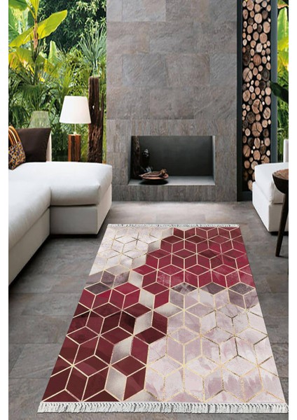 Dijital Baskılı Kaymaz Taban Yıkanabilir Modern Salon Halısı Mutfak Halısı Yolluk VH-HT-1400