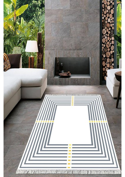 Dijital Baskılı Kaymaz Taban Yıkanabilir Çerçeveli Salon Halısı Mutfak Halısı Yolluk VH-HT-1396