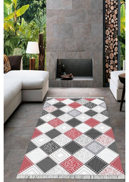 Dijital Baskılı Kaymaz Taban Yıkanabilir Modern Salon Halısı Mutfak Halısı Yolluk VH-HT-1437