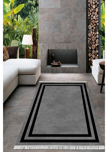 Dijital Baskılı Kaymaz Taban Yıkanabilir Çerçeveli Salon Halısı Mutfak Halısı Yolluk VH-HT-1595